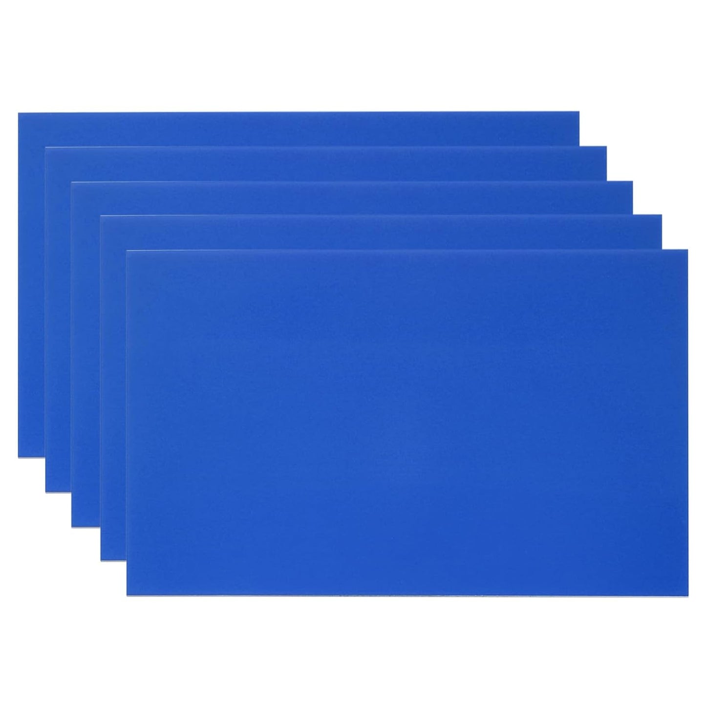 PATIKIL 6x10 Inch Anodized Aluminum Sheet Metal, 5Pcs Laser Plates Engraving Blanks 0.5MM Thin Rectangle for Crafting DIY House Laser Engraving, Blue