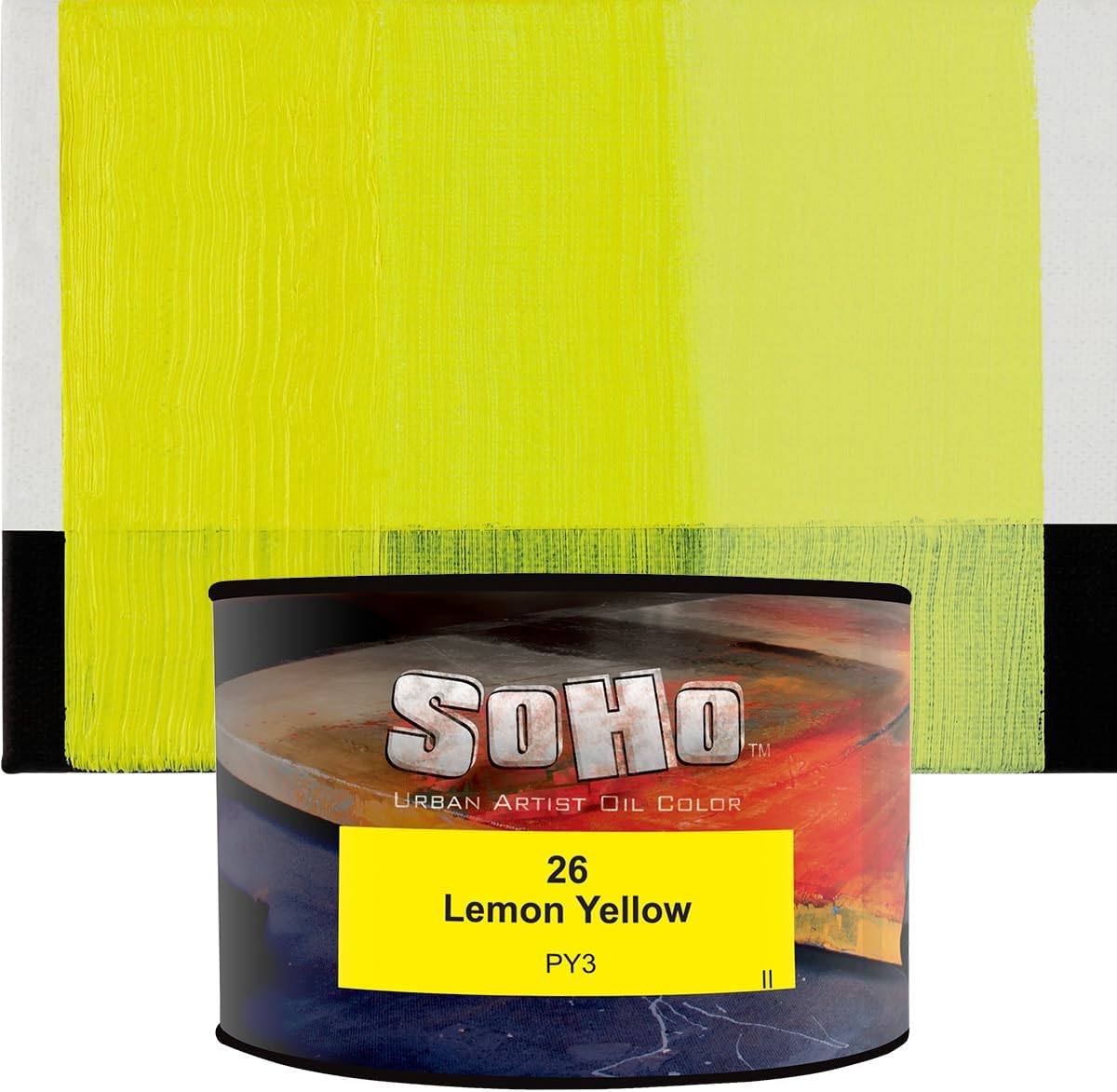 Soho Urban Artist Oil Paint - Lemon Yellow, 430 ml Can - Best Valued Oil Colors for Painting, Excellent Pigment Load