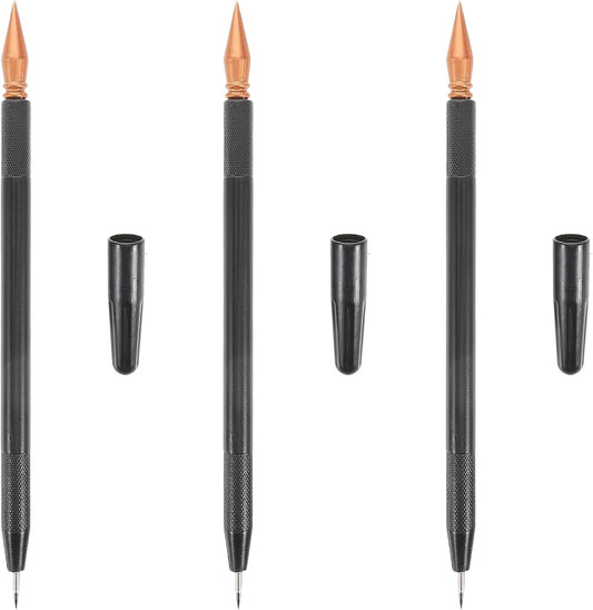 EXCEART3 Pcs Scratch Brush Pens Dual Tip Scratch Painting Stylus Pens with Protective Caps Plastic Drawing Tools