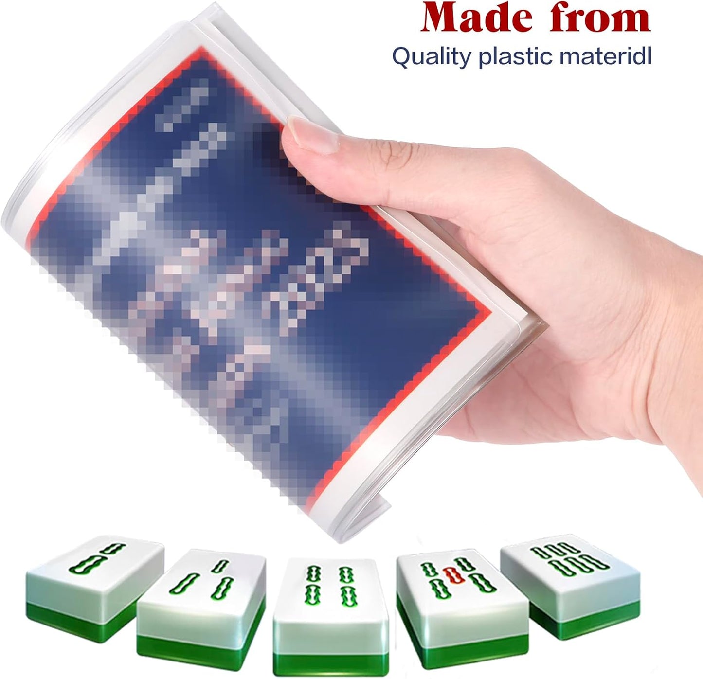 Frosted PVC Mahjong Card Sleeves - Waterproof Protectors for Mahjong Cards 2025, Soft Durable Cover fits 6.3x4.8 inch scorecard, Perfect for Mahjong Tile Set Gifts (Large-4)