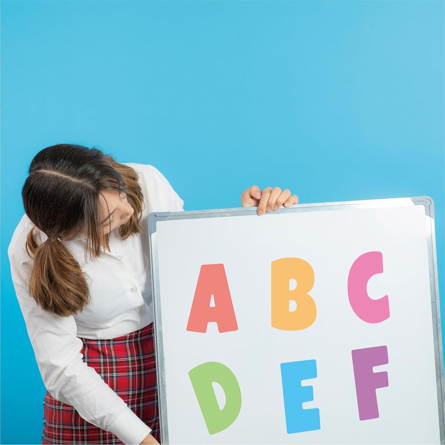 Bemeol Letter Stickers 351 Pieces 4 Inch Bulletin Board Letters Alphabet Cutout Letter for Bulletin Board Display Home Classroom School Decor(Colorful)