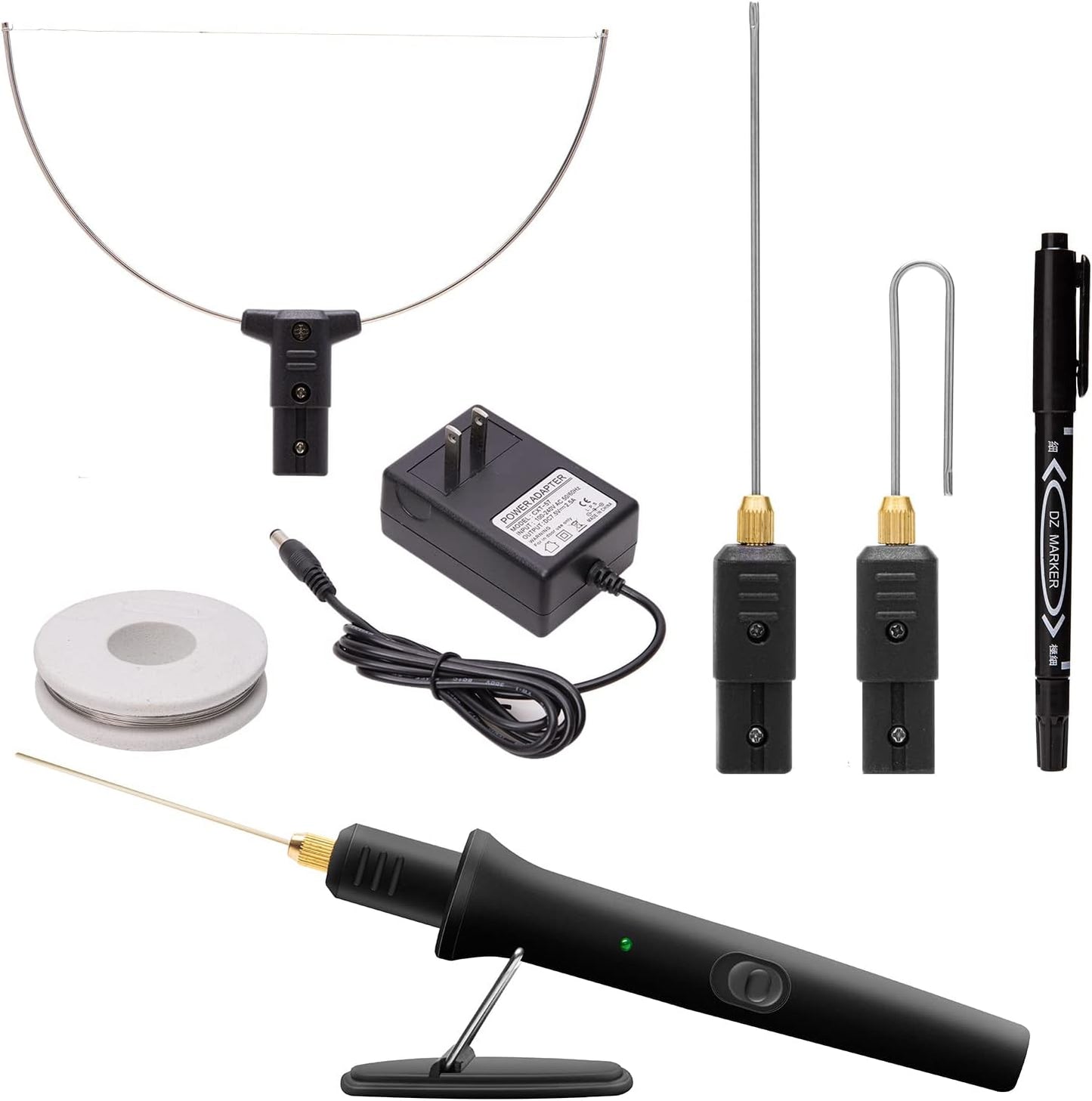 Hot Wire Foam Cutter, 4 in 1 Electric Hot Knife Foam Cutting Tool, 100-240v / 18w Styrofoam Cutter with Marker Pen