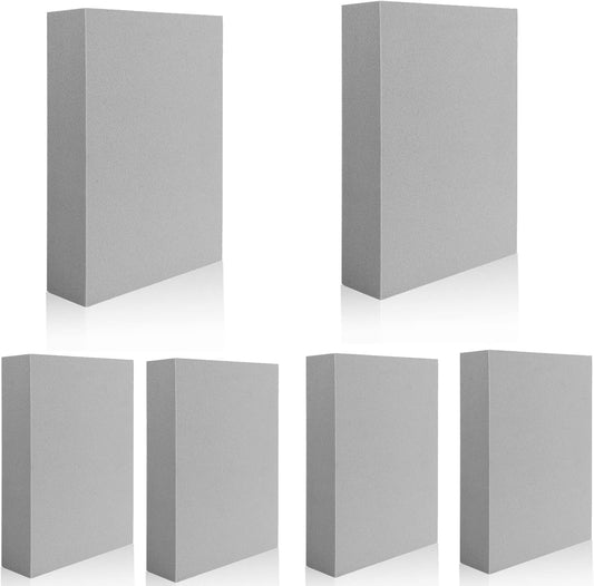 BAOFALI 6 Pcs Stamping Foam Grey Moldable Foam Stamps Plastic Dry Foam Stamp Pad Cut and Dry Foam Stamping Foam Block for Sculpture, Modeling, DIY Arts and Handicrafts Projects