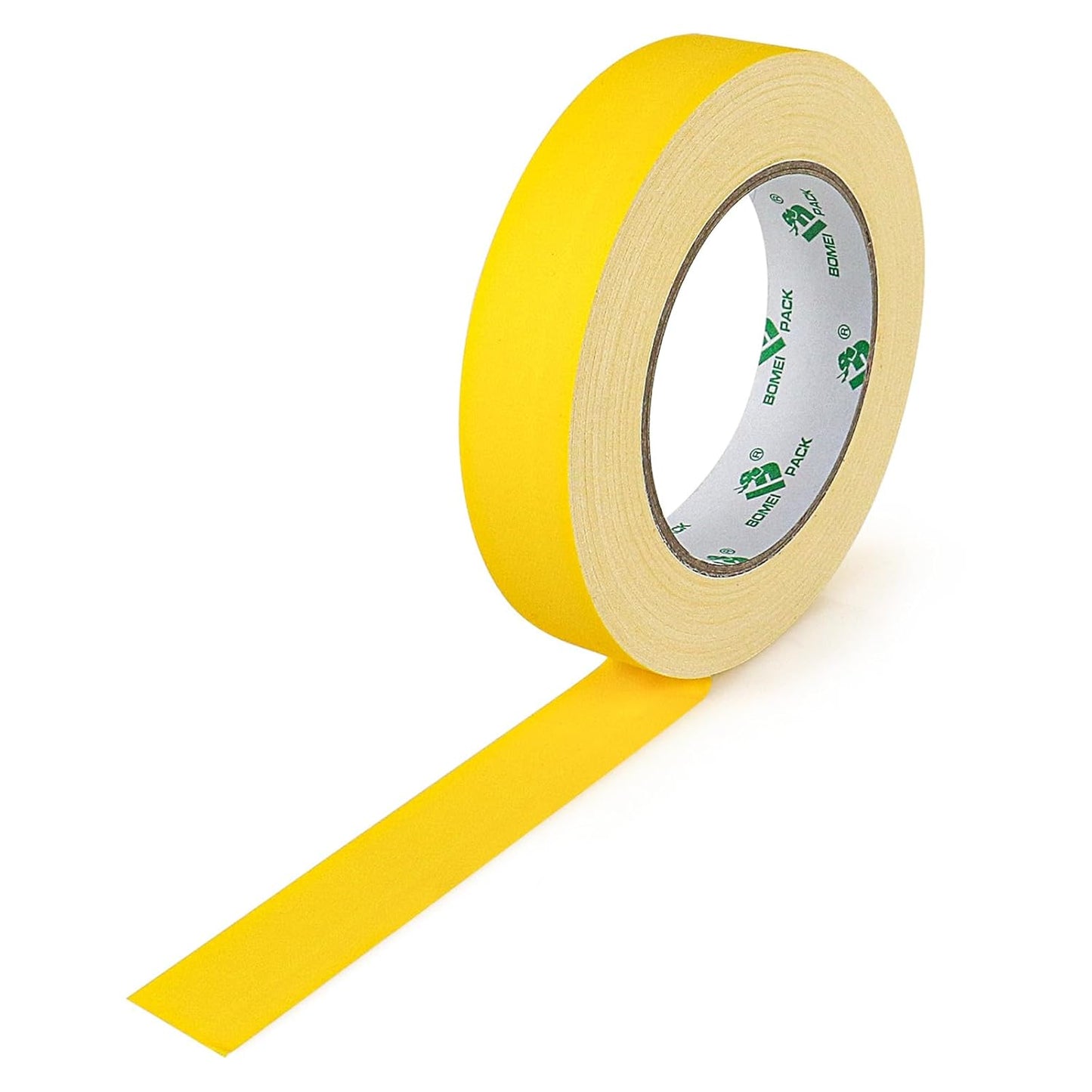 BOMEI PACK Yellow Gaffer Tape, Matte Non-Reflective, 1inch x 30yds No Residue Hand Tear Self-Adhesive Gaffer Tape for Labeling, Cable, Stage, Photo Studio, Painters and Duct Repair, 1 Pack