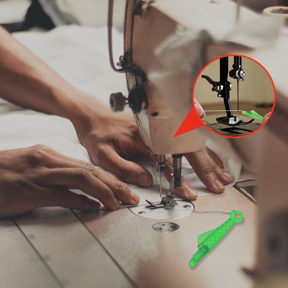 Automatic Sewing Needle Threader, Fish Type Quick Needle Threaders for Hand Sewing, Sewing Machine Needle Threader Tools, Sewing Supplies - Designed for Sewing Lovers Alike (green-5pcs)