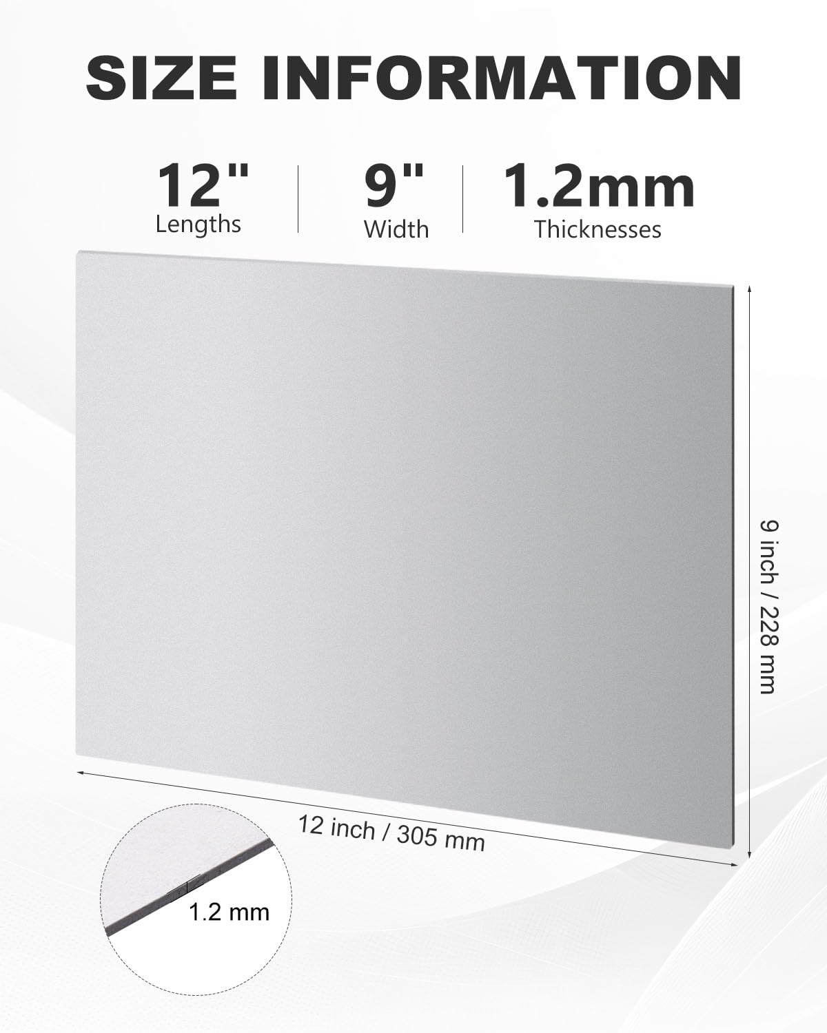 12" x 9" 18 Gauge Steel Sheets Metal Cold Rolled Steel Plate, 4 Pcs Weldable Metal Sheet for DIY Craft Projects, Industrial, Professional