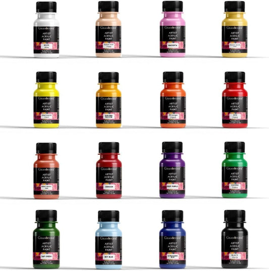 GRANOTONE Acrylic Paint Set | Glows in Black Light | Non-Toxic & Vibrant Paint | Ideal for Art, Crafts, Kids, & Hobbyists | Made in India (Acrylic Paint)