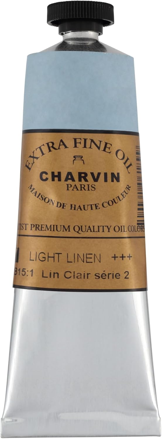 Charvin Extra Fine Oil Paint, Light Linen 60 mL - Triple-Milled, Rich Texture, Poppy Oil-Based, Light-Fast, Handmade, Archival Quality