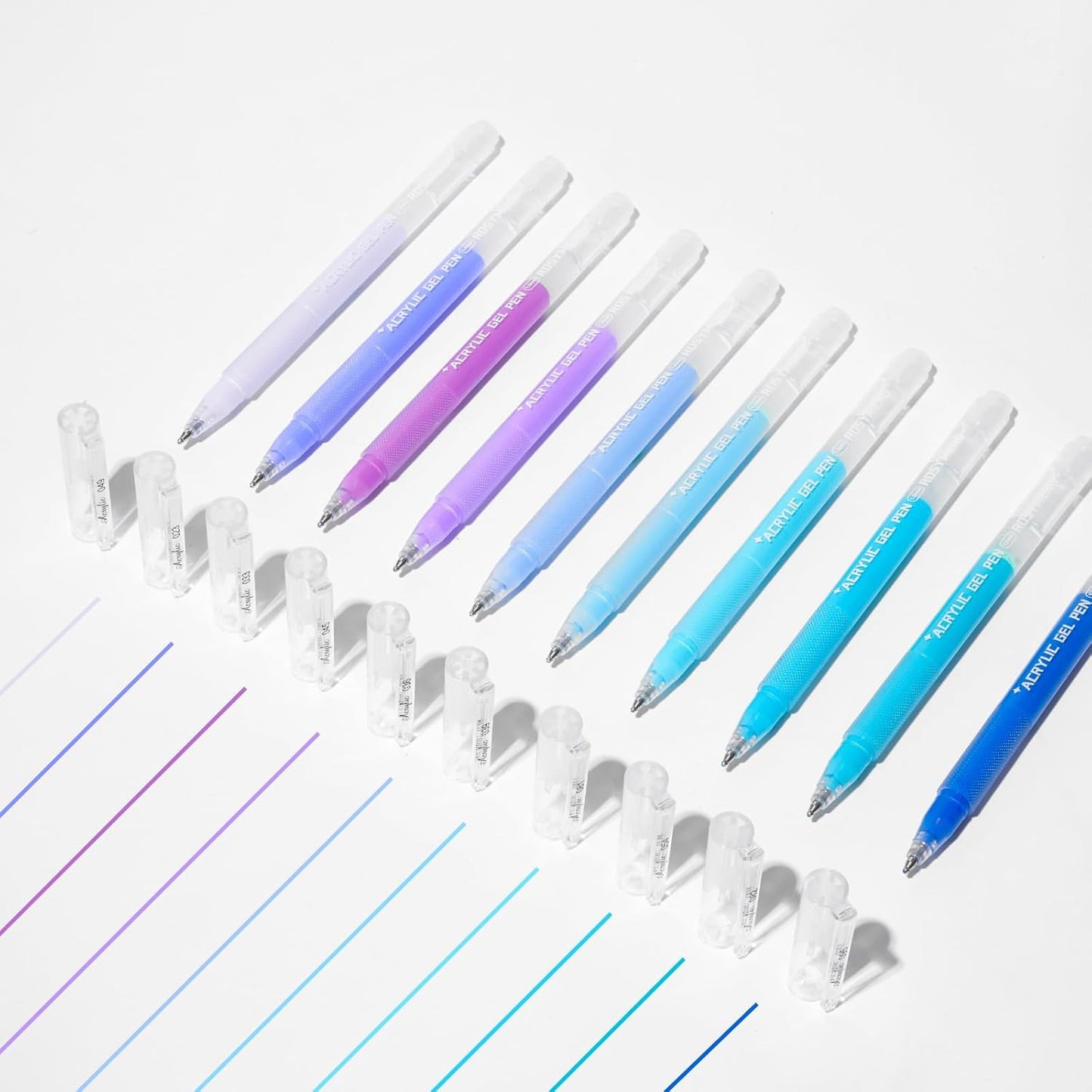 ROSYMENG 10 Colors Acrylic Gel Pens Set, Big-Capacity Ink Acrylic Paint Pen for Adults Coloring Books, Waterproof Paint Markers for Canvas, Rock, Wood, Drawing Doodling, Ceramic, Fabric, DIY Crafts