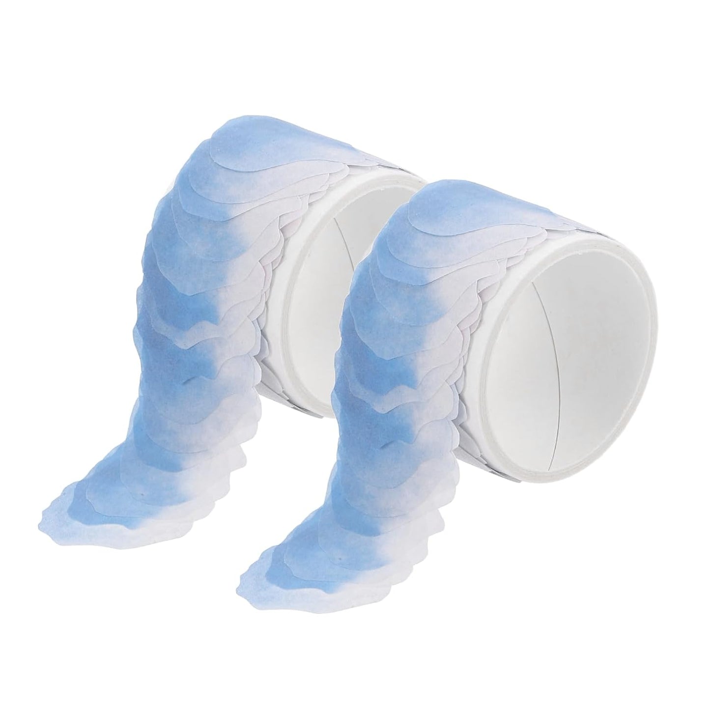 uxcell 2 Rolls Petal Washi Tape, 80 Pieces Floral Decorative Tape Colored Masking Tapes Crafting Supplies for DIY Crafts, Gift Wrapping, Scrapbook, Party Decorations, Small Light Blue