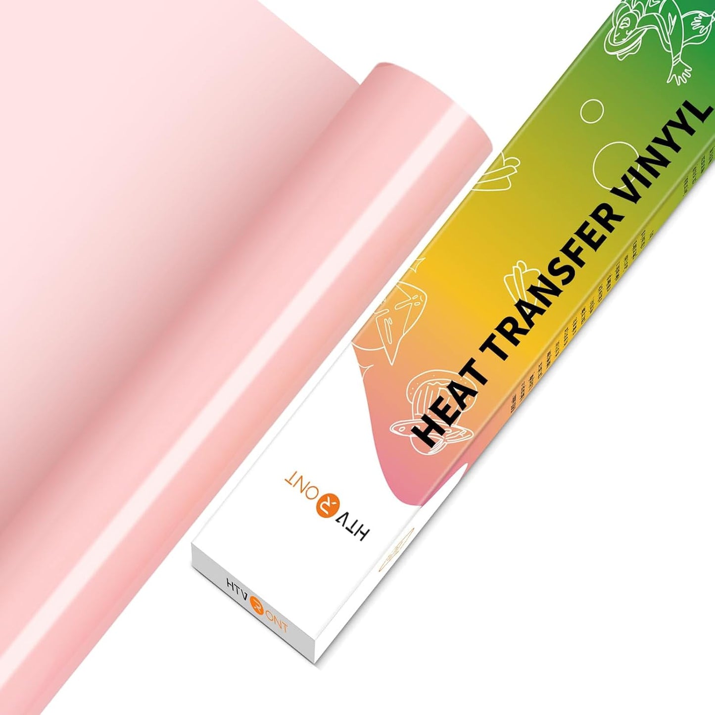 HTVRONT HTV Vinyl Rolls Heat Transfer Vinyl - 12" x 5ft Coral HTV Vinyl for Shirts, Iron on Vinyl for All Cutter Machine - Easy to Cut & Weed for Heat Vinyl Design (Coral)