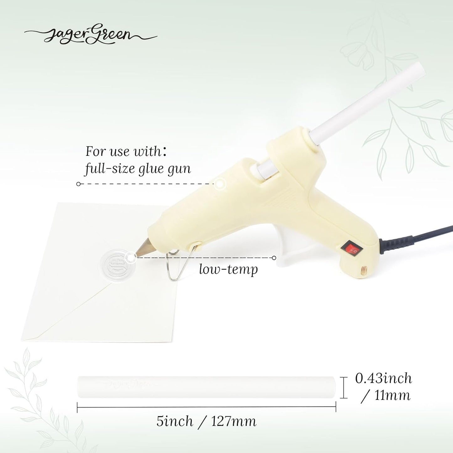 Glue Gun Wax Seal Sticks, 8 Pcs White Sealing Wax Sticks for Wedding Invitation Envelopes, Antique Stamp Seals, Letter Sealer, Scrapbook Supplies, Christmas Cards, Gifts Wrapping