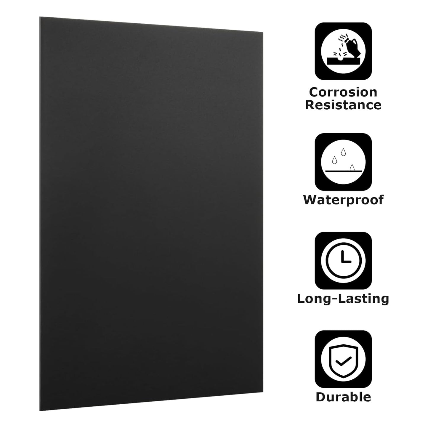 5 Pack 5052 Anodized Aluminum Sheet Metal 12 x 6 x 1/32 Inch Black Rectangular Aluminum Metal Plate Engraving Blanks for Laser Engraving