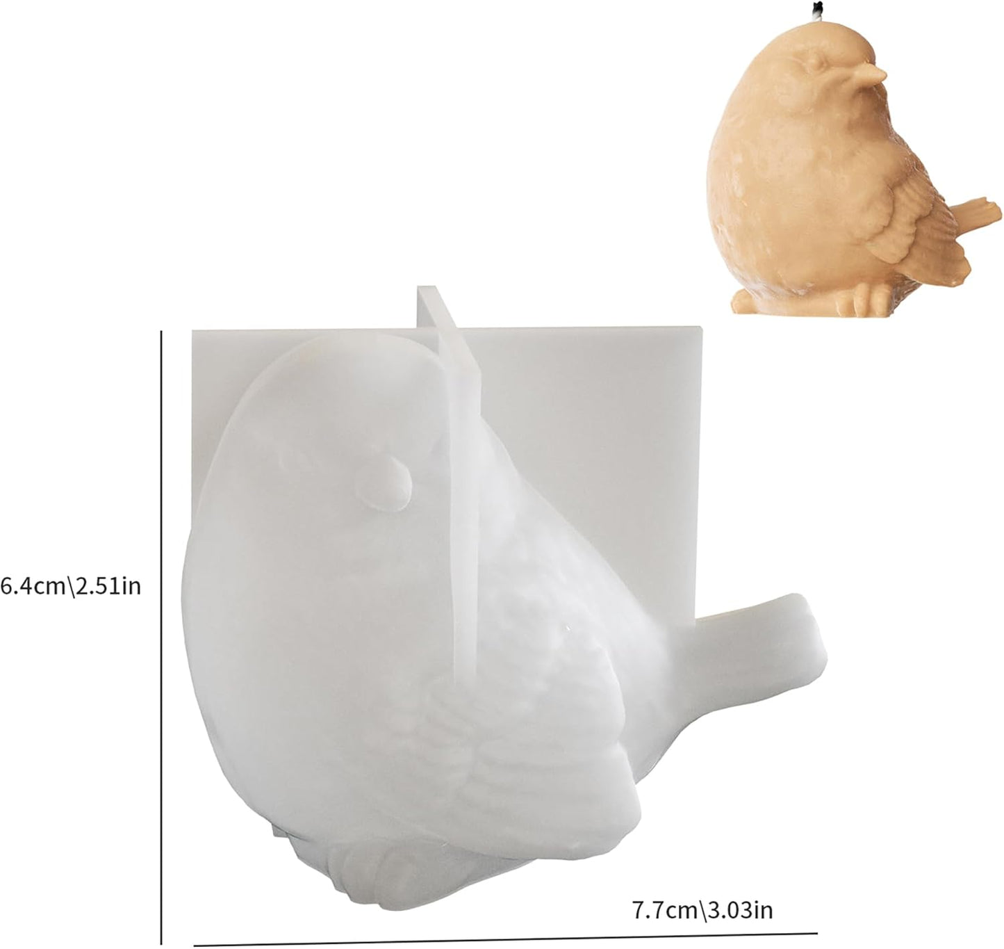 Animal & Bird Candle & Resin Mold - 3D Silicone Mold for Casting & Craft Supplies