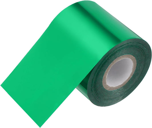 PATIKIL 2"x400Ft Hot Stamping Foil Paper, Heat Transfer Hot Stamping Paper Foil Roll for Leather DIY Logo Decor Craft Gift Package Scrapbook Card, Green