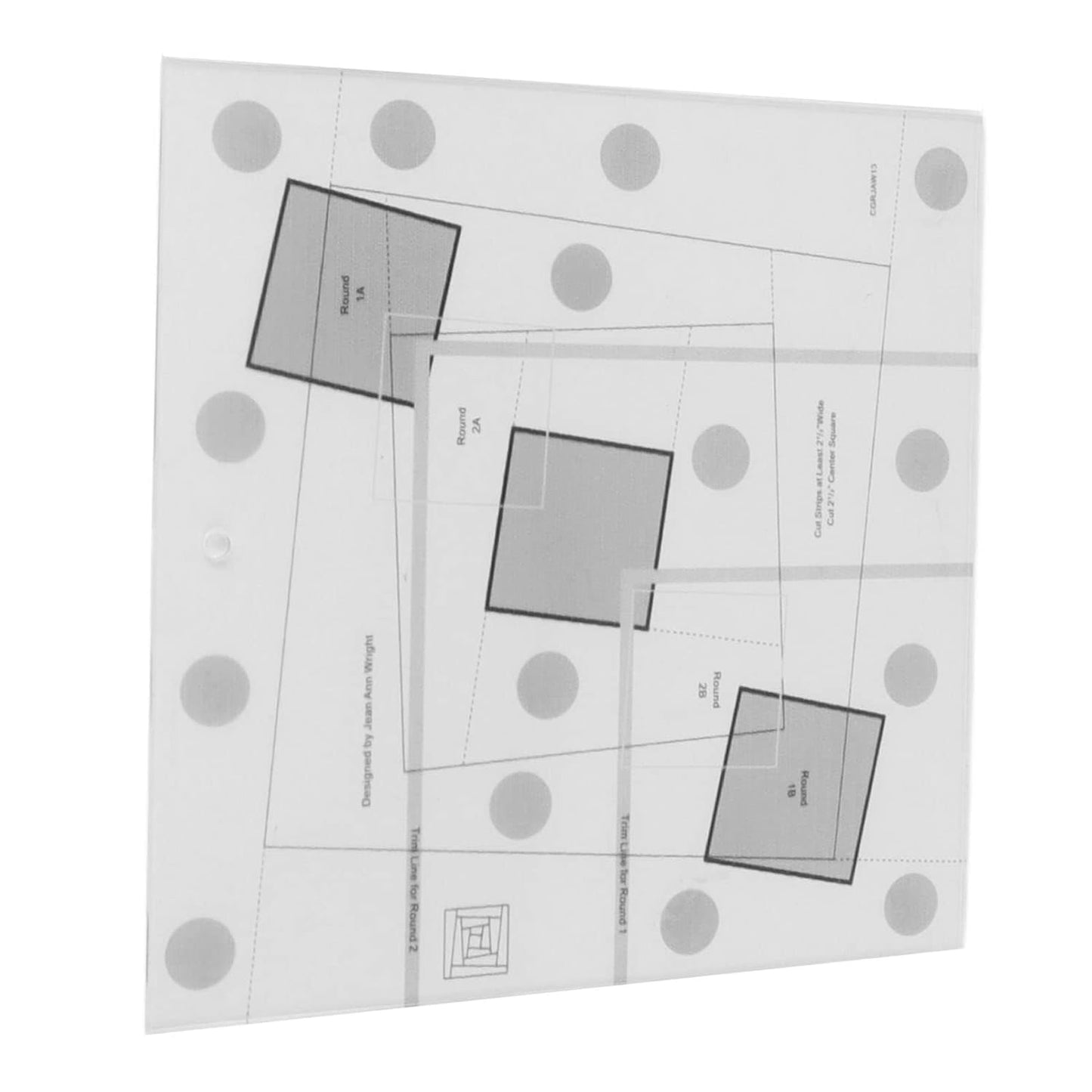 Wonky Log Cabin Trim Tool, 6in Creative Grids Quilting Rulers Transparent Acrylic Quilting Ruler with Grids, Non-Slip Grip Acrylic Quilting, Sewing, Crafting, Patchwork Ruler and Template