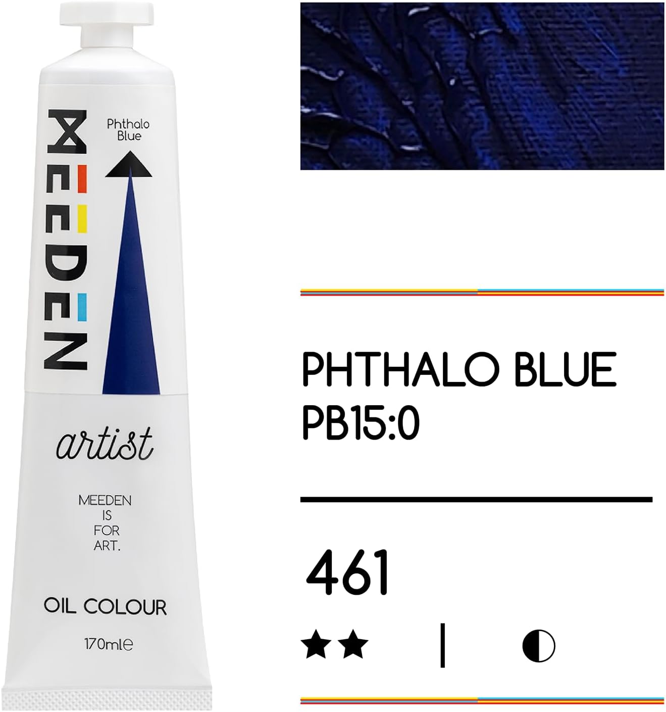 MEEDEN Artist Grade Oil Paint: Phthalo Blue - 170ml/5.7oz Tube - Professional Art Paints for Canvas Painting