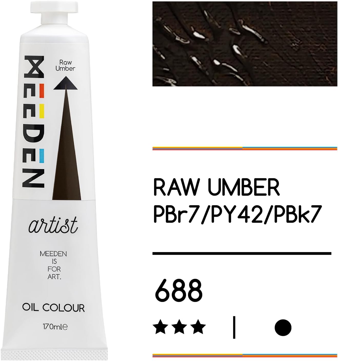 MEEDEN Artist Grade Oil Paint: Raw Umber - 170ml/5.7oz Tube - Professional Art Paints for Canvas Painting