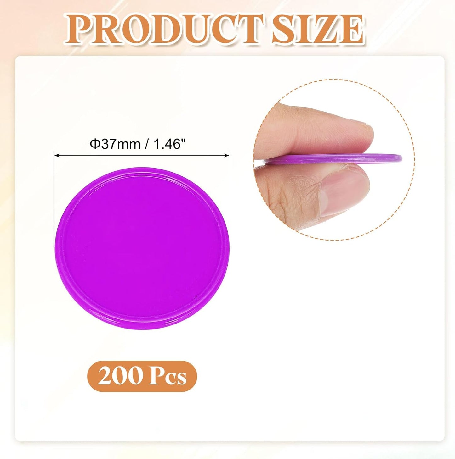 uxcell Plastic Poker Chips, Learning Counters Counting Counters Disk Marker Opaque Game Token for Game Play Math Counting