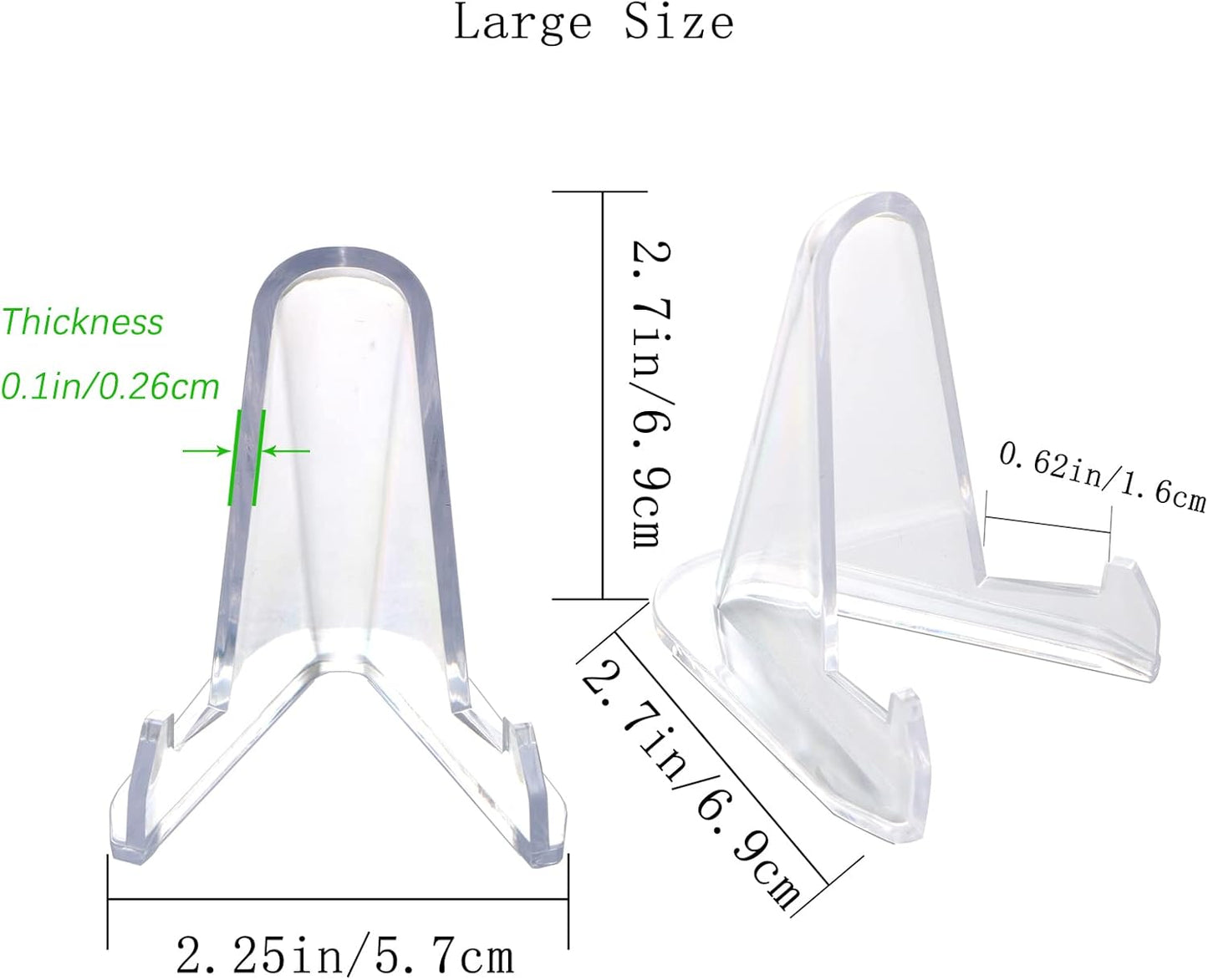 22 Packs(2.7 Inch) Acrylic Easel Stands Display Stands/Plate Stands Coin Display Easel Holder for Air-Tite Coins Pocket Watches Capsules Challenge Medals Casino Chips , Photo Display,Baseball Sports