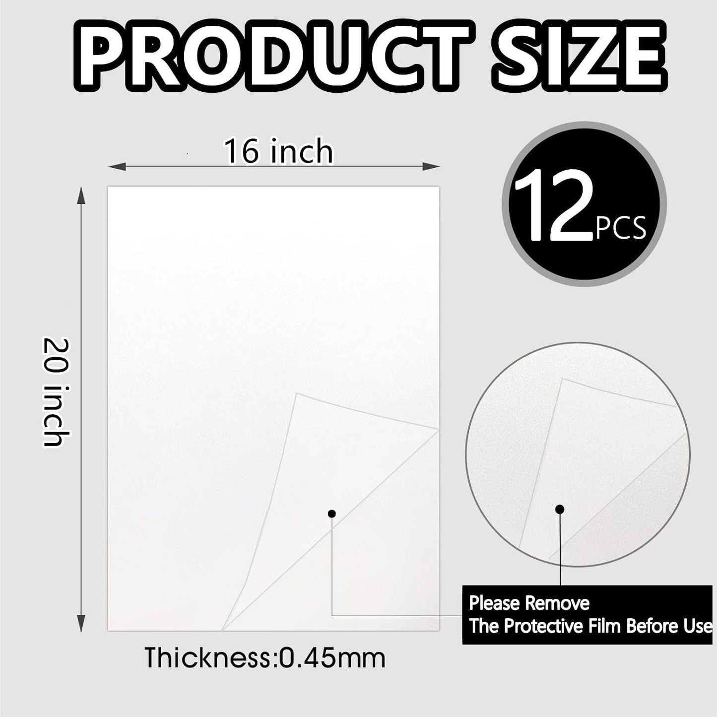 12pcs Sublimation Metal Photo Blanks 16x20 Inch - Make Your Permanent Photo Posters Signs, Sublimation Aluminum Blank for Crafters Small Businesses DIY Enthusiasts (Thickness 0.45mm)