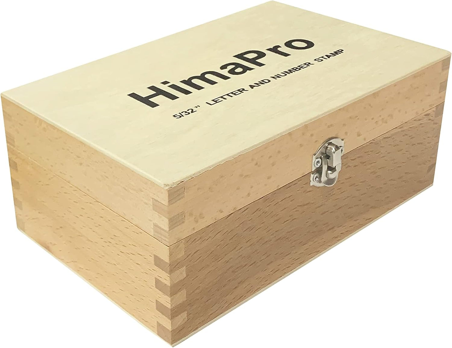 HimaPro Letter and Number Stamp Set 36pcs 40Cr Alloy Steel Metal Stamp Number & Letter Punch Set in a Wooden case (4mm 5/32 Inch)