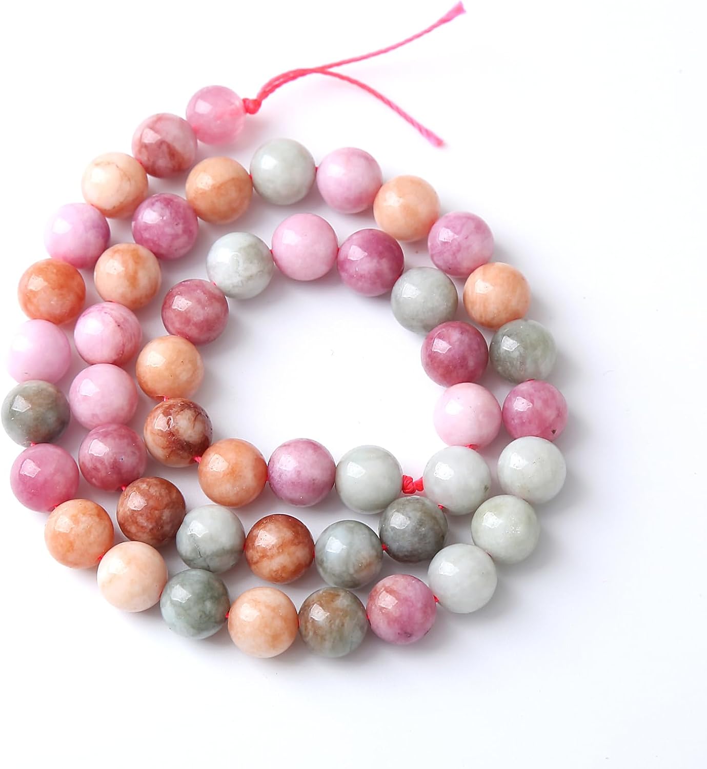 60pcs 6mm Natural Alashan Rainbow Agate Stone Beads for Jewelry Making DIY Bracelet Necklace Accessories 15" Energy Healing Power Stone Beads (6mm, Alashan Rainbow Agate)