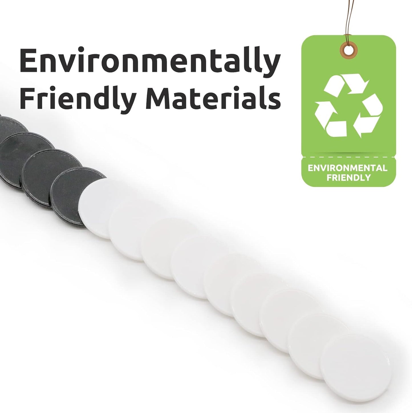 Set of 100 Opaque Plastic Learning Counters Mini Poker Chips Game Tokens with Storage Box (Black+White, 1.26 Inch)