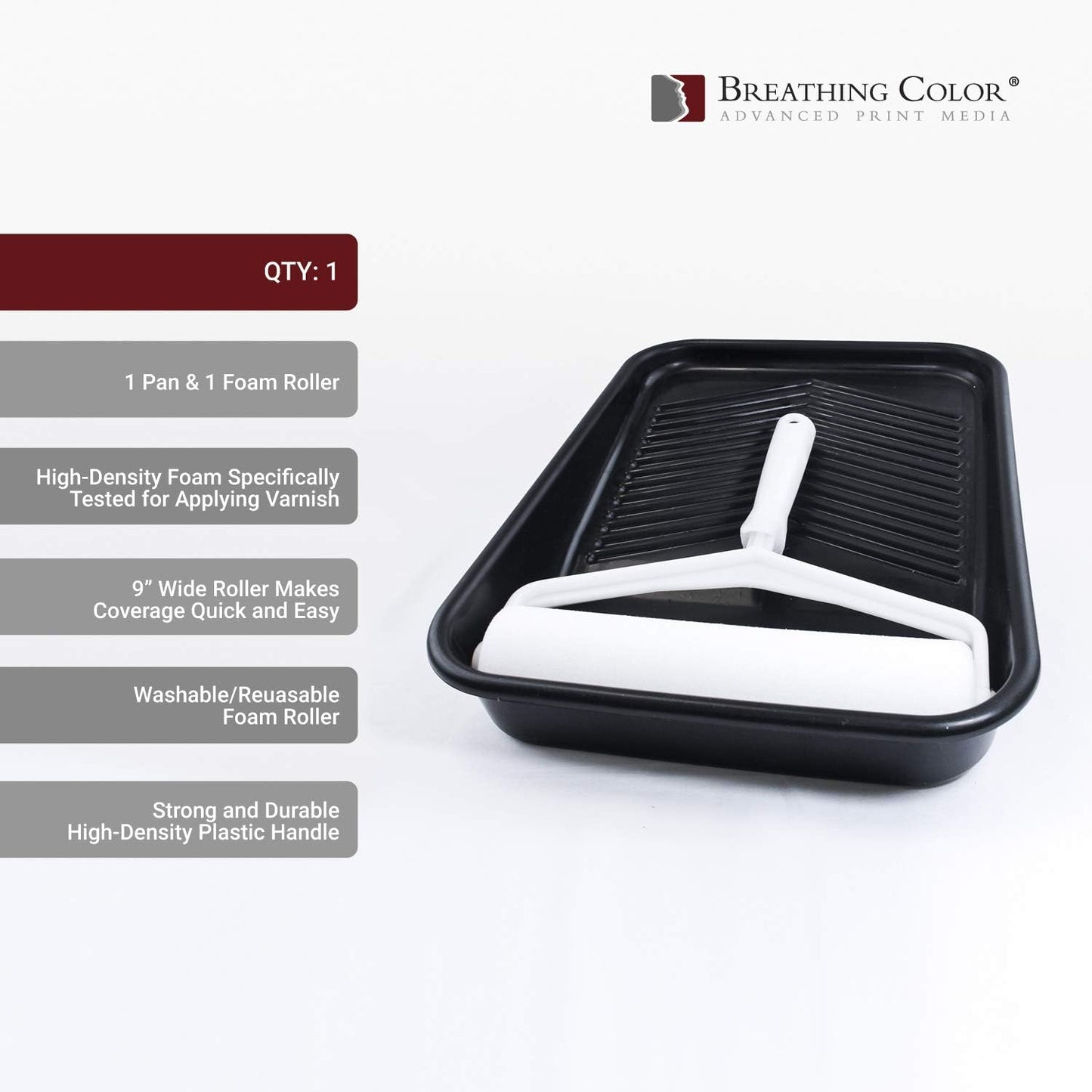 Breathing Color Timeless Archival Print Varnish - 1 Quart, Glossy Finish, Best Canvas Coating, Certified Archival Quality, Includes Foam Roller, Mixing Cups, and Gloves