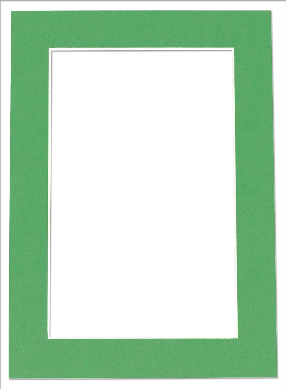 11x14 Mat for 8.5x11 Photo - Precut Bright Green Picture Matboard for Frames Measuring 11 x 14 Inches - Bevel Cut to Display Art 8.5 x 11 Inches - Acid Free ONE MAT with Backing Board & Clear Bag