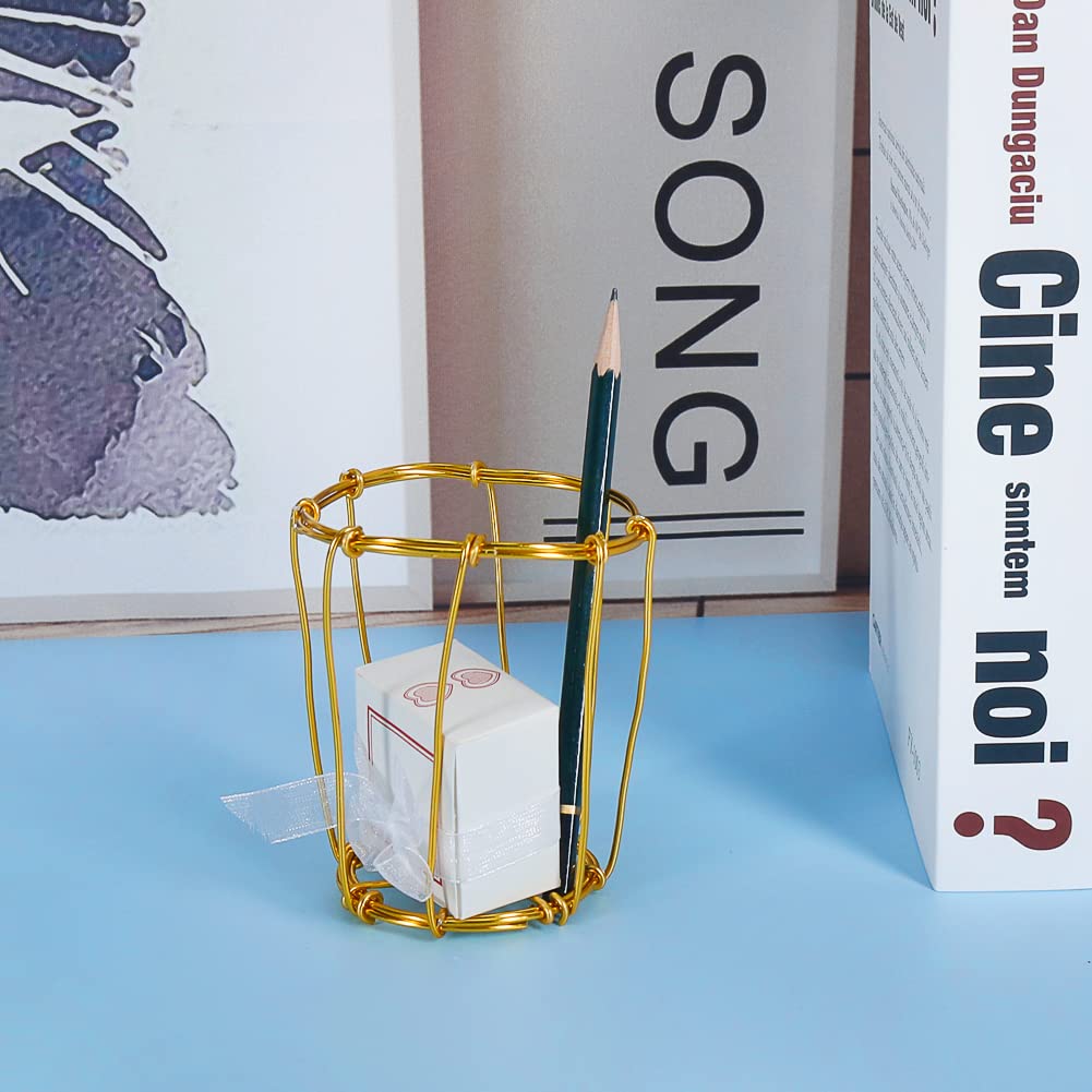 Tenn Well 9 Gauge Aluminum Wire, 50 Feet 3mm Bendable Metal Craft Wire for Sculpting, Jewelry Making, Armature Making, Molding, Wraping (Gold)