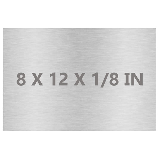 6061 T651 Aluminum Sheet Metal 8" x 12" x 1/8"(0.125") Thin Plate With Protective Film - 3MM Heat Treatable Rectangle for Crafting, Industry