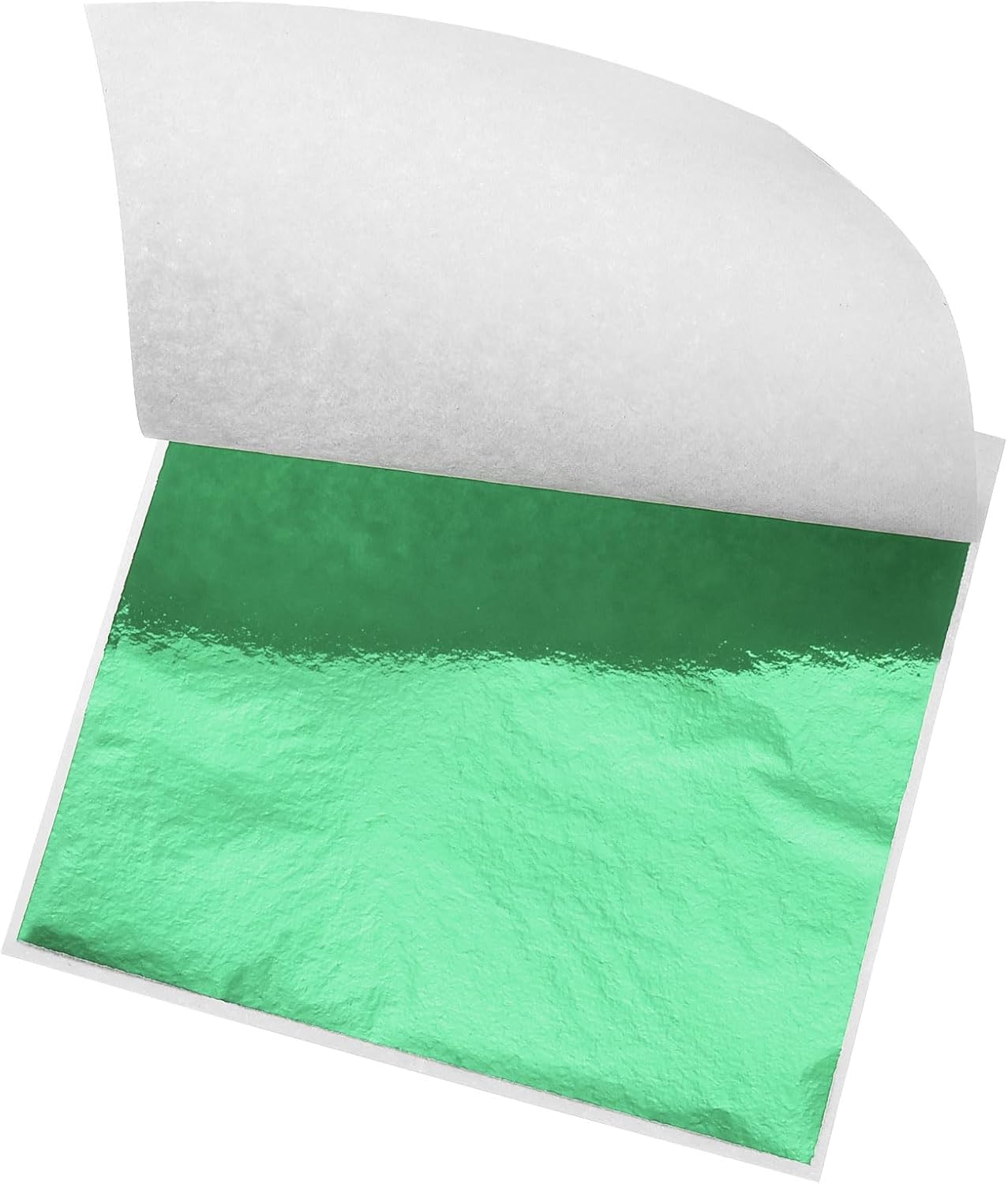 MECCANIXITY Gold Leaf Foil Sheet, Blue Green Leaf Papers, 3.3 Inch x 3.1 Inch for Art Decoration, Sculptures, Painting, Pack of 150 Pcs
