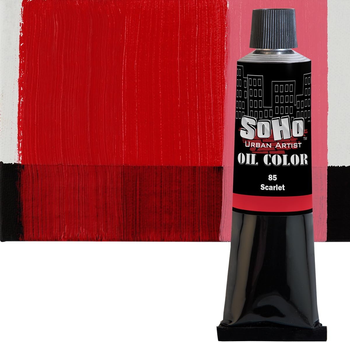 Soho Urban Artist Oil Paint - Scarlet, 170 ml Tube - Best Valued Oil Colors for Painting, Excellent Pigment Load