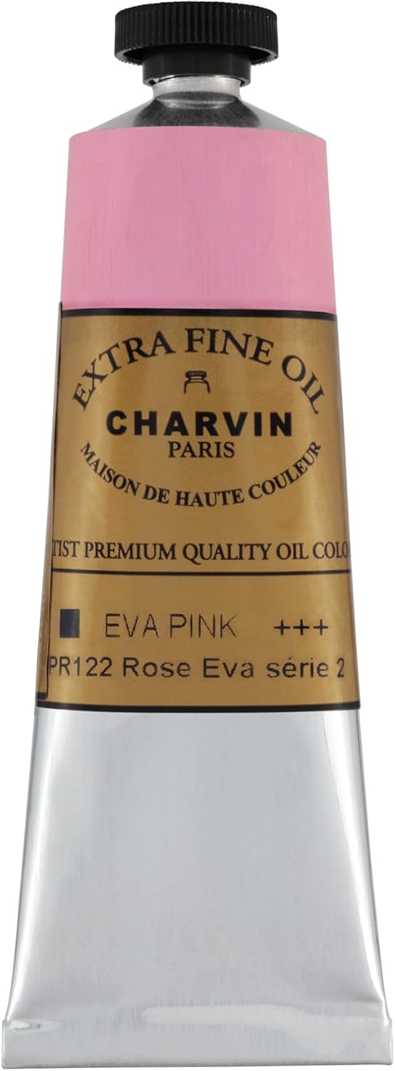 Charvin Extra Fine Oil Paint, Eva Pink 60 ml - Triple-Milled, Rich Texture, Poppy Oil-Based, Light-Fast, Handmade, Archival Quality