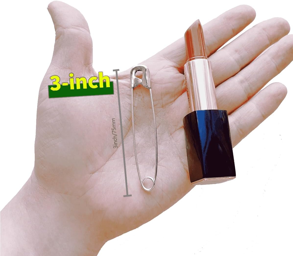 3Inch Extra Large Safety Pins - 100Pcs Heavy Duty Silver Nickel-Plated Steel - Bulk for Sewing, Crafts, Clothing, Decor & Clips