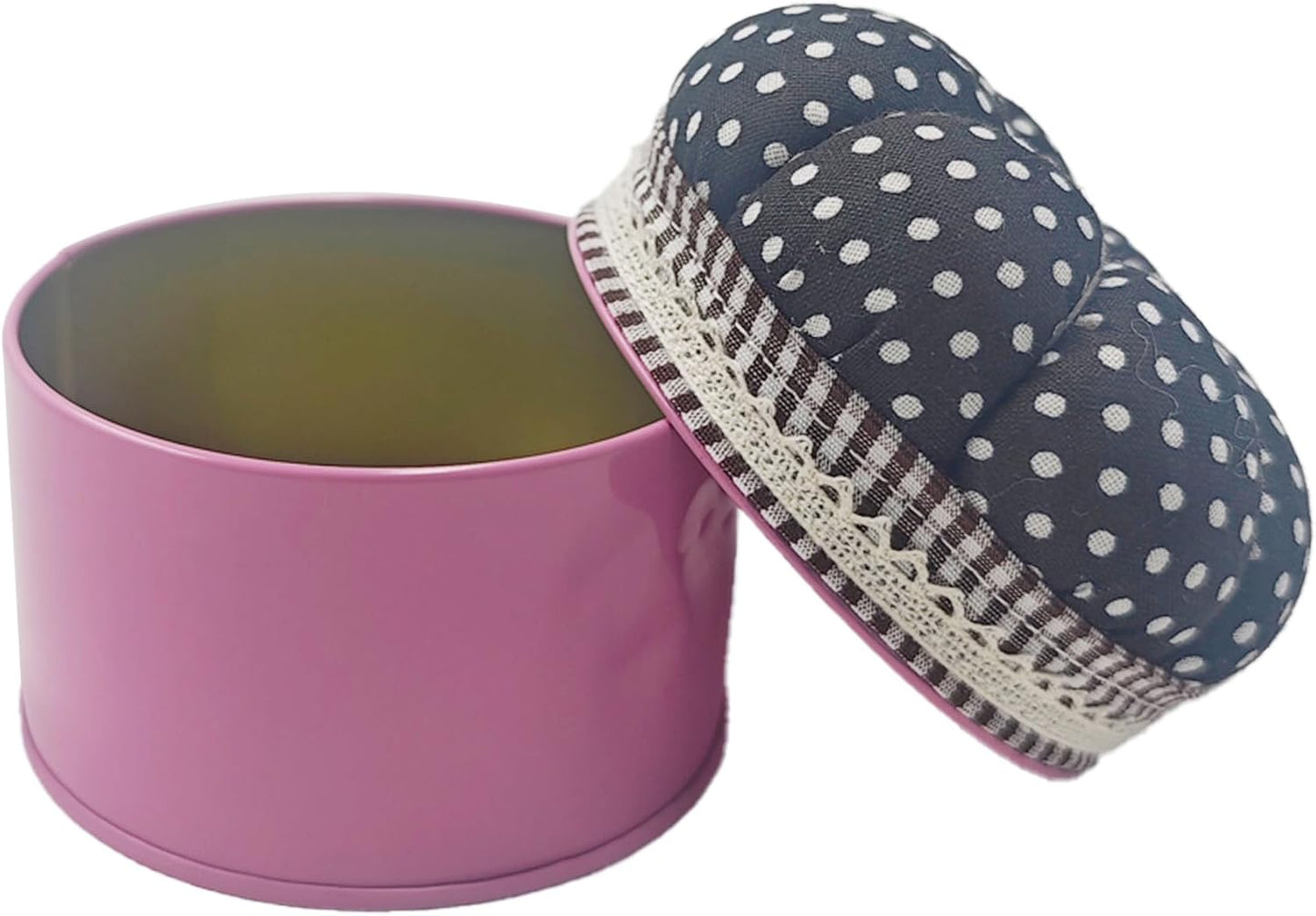 pson Pumpkin Shaped Pin Cushion with Storage Box, Cute Sewing Needle Holder for Quilting, DIY Crafts, Needlework, Sewing(Black with Spotted)