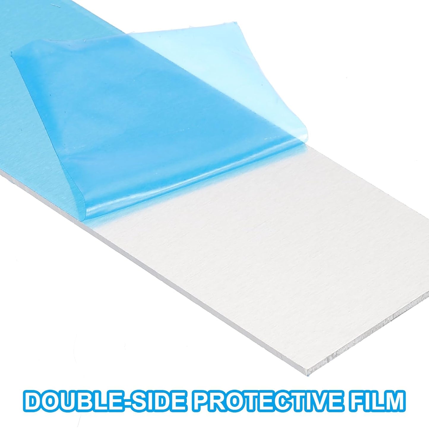 PATIKIL 6061 T651 Aluminum Sheet Metal 4 x 1.97 x 1/8(0.125") Inch 3Pcs Flat Plain Aluminum Plate Covered Stock with Protective Film, Heat Rectangle 3MM for Lndustry Crafting