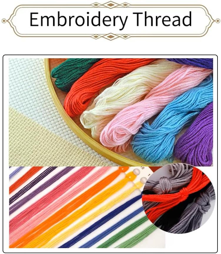 Threadhaven Cross-Stitch Kit 14CT Aida Counted Embroidery Complete Set with Fabric, Threads, Needles & Chart-Premium Beautiful Girls Design for Adults & Beginners- Lilac Spirit 13.4''×13.4''