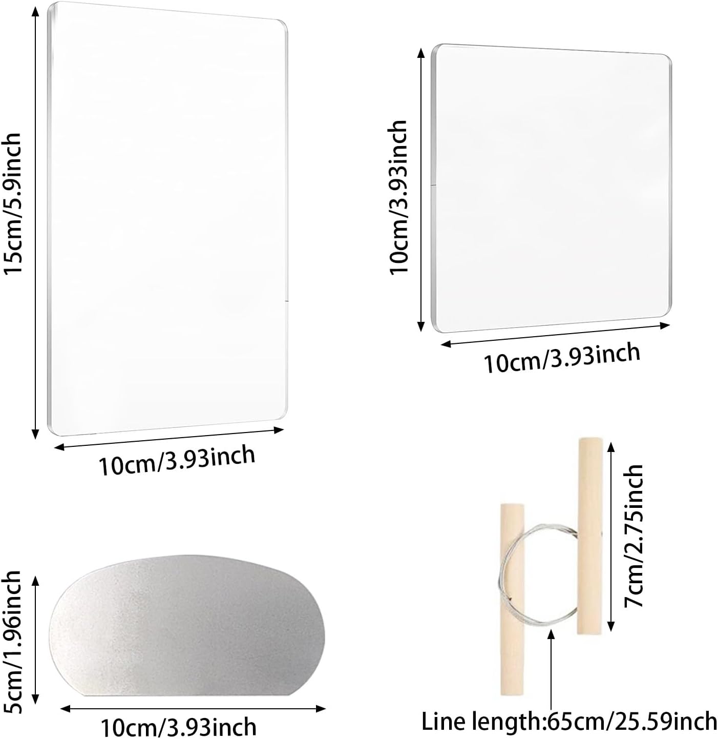 Yayatty Polymer Clay Tools, Acrylic Clay Roller, Acrylic Sheet, Rotary Cutting Mat, Round Polymer Clay Cutters with Clay Slicer Blade for Pottery and Sculpture (13 PCS)