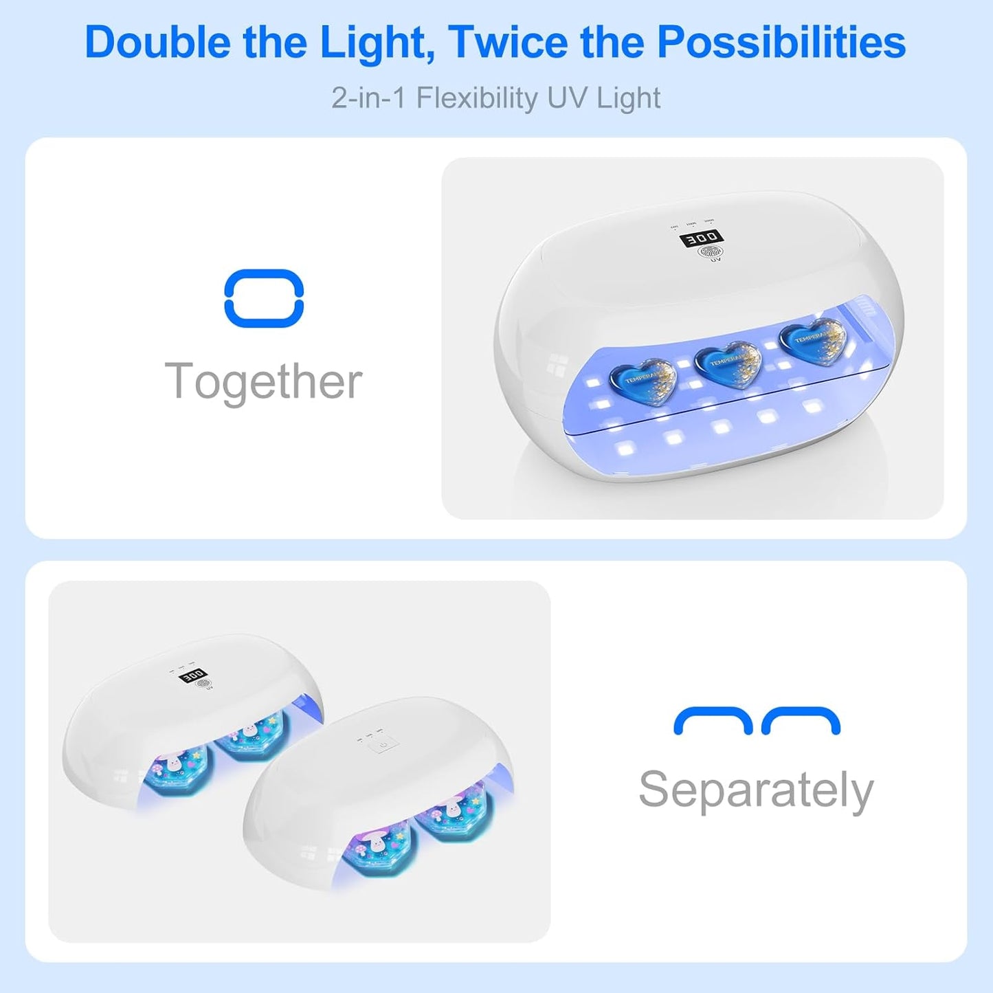 PUWANJILI UV Light for Resin,360° Ring Dual-Layer & Adjustable Time Setting (1/3/5min) UV Resin Light,56 LED High-Powered UV Lamp for Resin Curing,Fast Curing Lamp for Resin Molds,DIY Crafts Decor