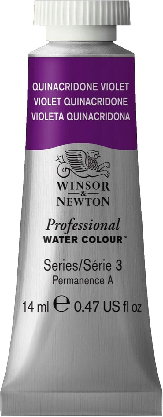 Winsor & Newton Professional Water Colour Paint, 0.47-oz Tube, Quinacridone Violet