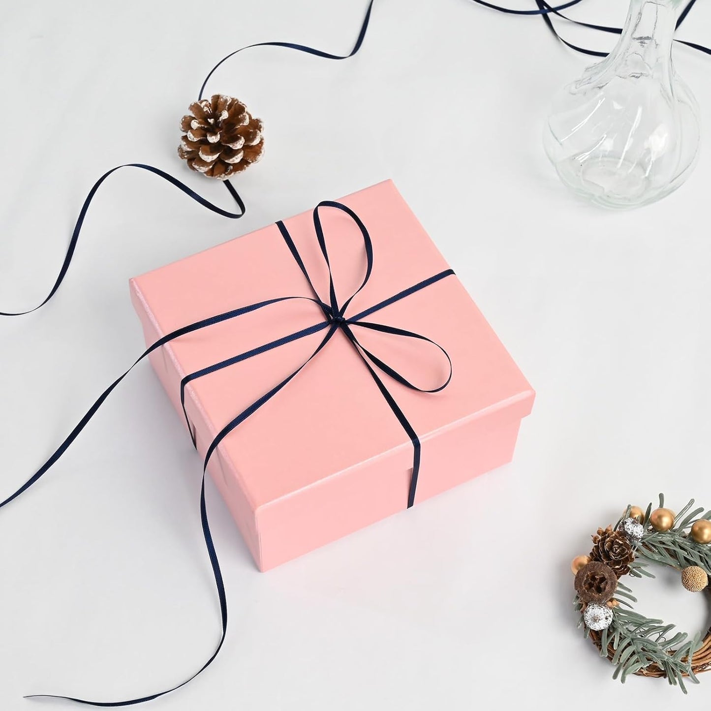 1/8 Inch X 100 Yards Navy Blue Satin Thin Ribbon Solid Color Double Faced Ribbons Perfect for Crafts Wedding Decor Bow Making Arts Sewing and More