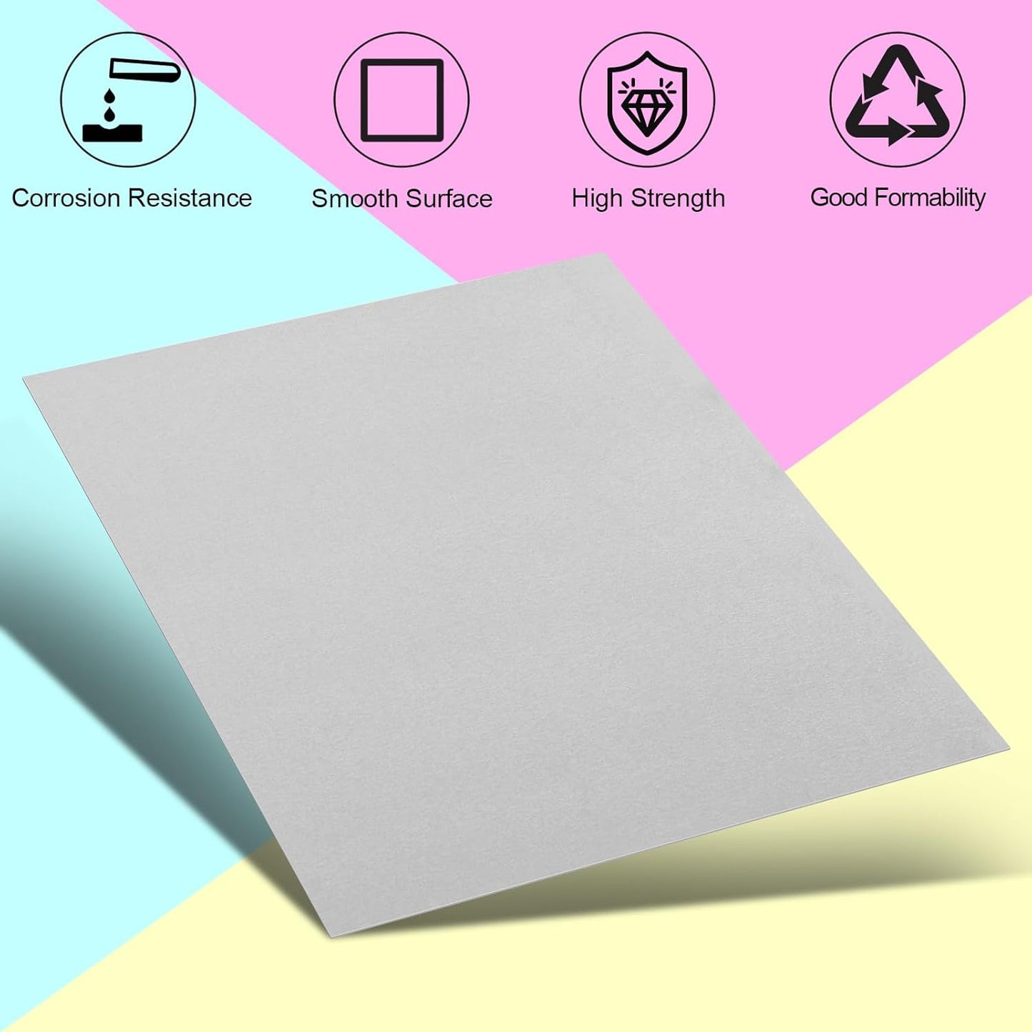 Galvanized Metal Sheet 12" x 16" x 1/16Inch Galvanized Steel Sheet Plates for Magnetic Mount Board Wall 16GA(1.50MM) Galvanized Steel Plate Panels Stock for Roof Flashing Fixing Repair, Crafts, DIY