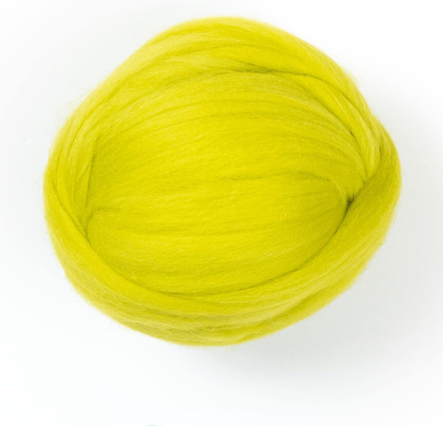 Kondoos Colored Natural Wool roving, 8 OZ. Best Wool for Needle Felting, Wet Felting, handcrafts and Spinning. (Green Lime)