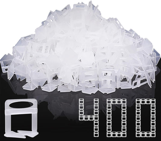 DGSL Tile Leveling System, 400-Piece Tile Spacers Clips 1/16 Inch Tile Tools, Tile Installation Tools for Professional Ceramic Tile and Stone Installation