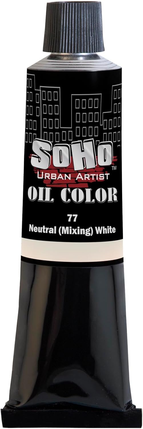 Soho Urban Artist Oil Paint - Neutral White (Mixing), 170 ml Tube - Best Valued Oil Colors for Painting, Excellent Pigment Load
