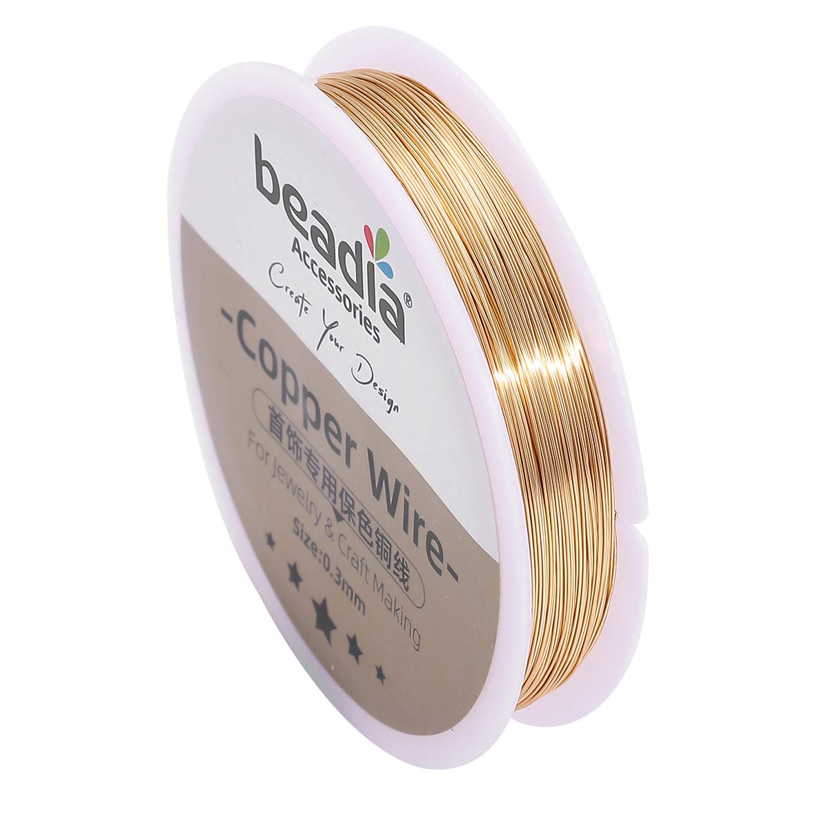 KC Gold Copper Wire 0.3mm Bead Cord for Bracelet Necklace Charm Beading Jewelry Making 54yard