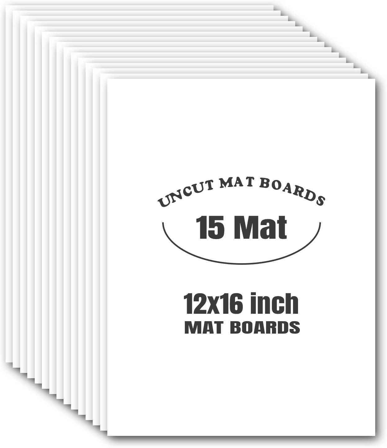 AUEAR, 15 Pack 12x16 Uncut Matte Boards White Photo Mat Board Great for Picture Framing, Print, Artwork