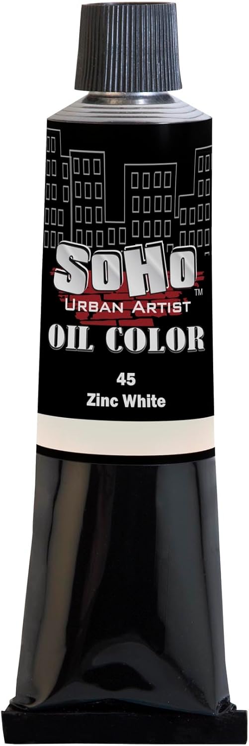Soho Urban Artist Oil Paint - Zinc White, 170 ml Tube - Best Valued Oil Colors for Painting, Excellent Pigment Load